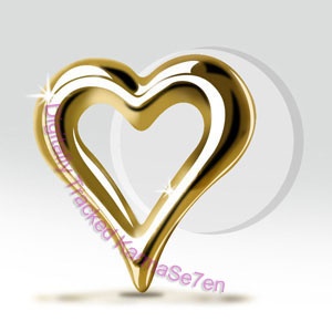 9ct Gold Open Heart Tragus Stud